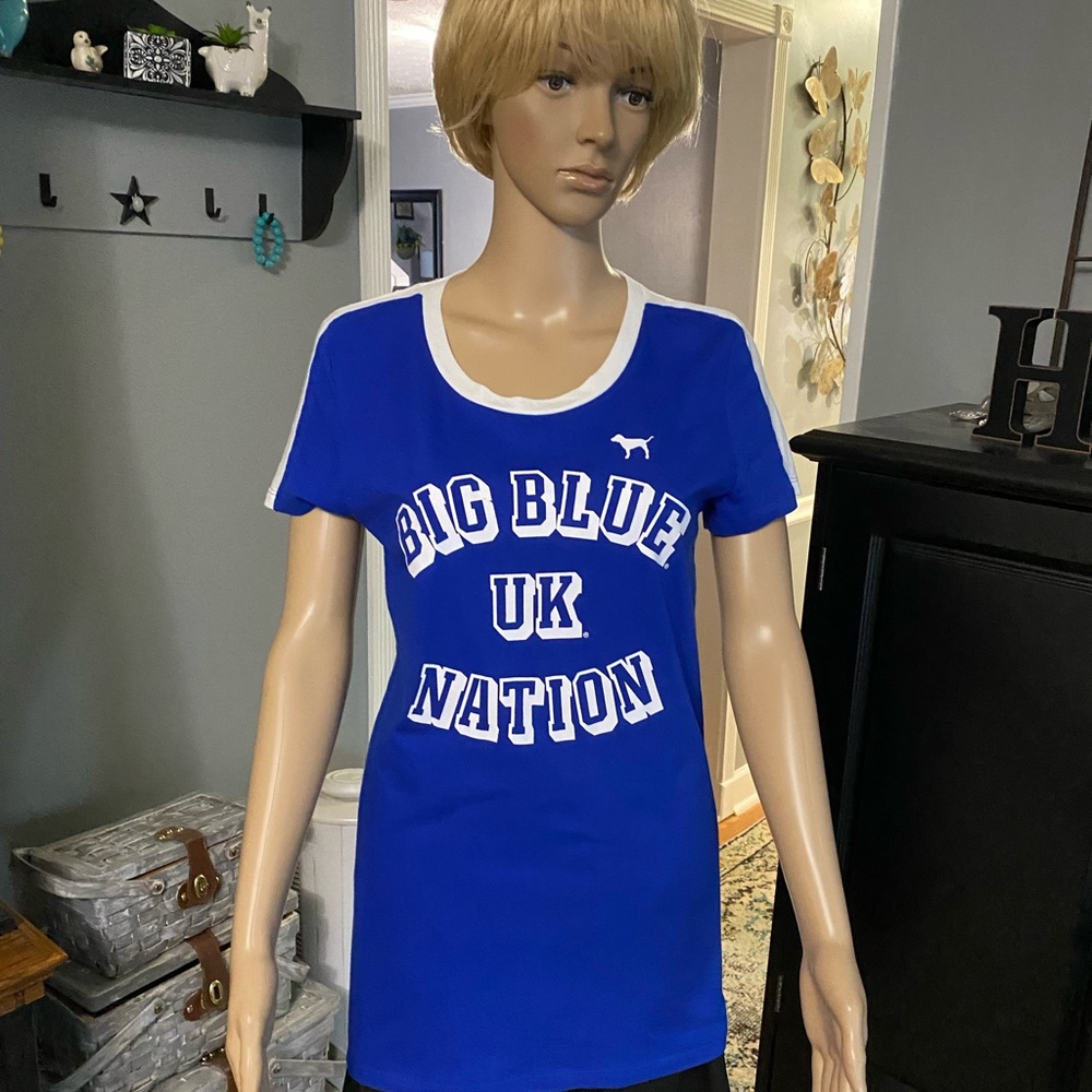 Victorias Secret Pink Big Blue Nation‎ UK Shirt SZ LG